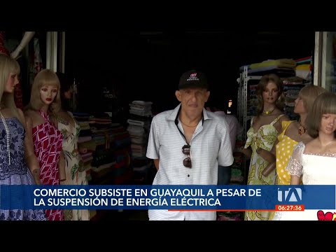 Los cortes de luz no han sido un impedimento para que el comercio en Guayaquil opere