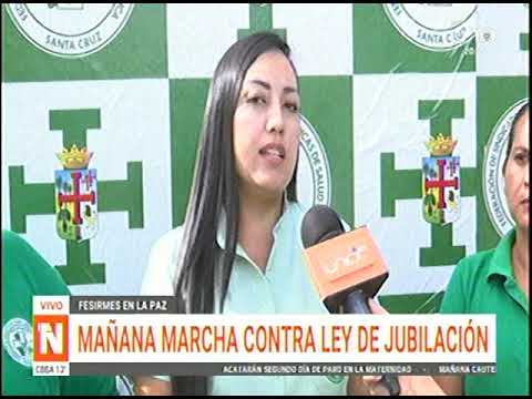 05032024 FESIRMES MARCHA MAÑANA EN LA PAZ CONTRA LA LEY DE JUBILACIÓN UNO