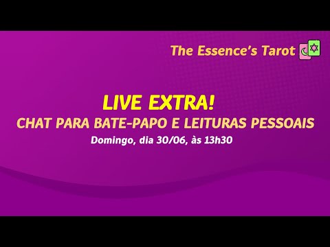 LIVE PARA BATE-PAPO E LEITURAS PARTICULARES  // DOMINGO, dia 30/06/2024 às 13h30