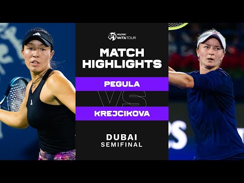 Jessica Pegula vs. Barbora Krejcikova | 2023 Dubai Semifinal | WTA Match Highlights