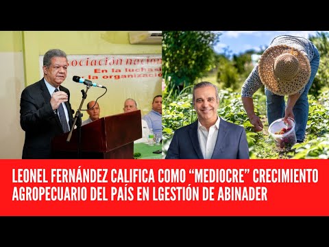 LEONEL FERNÁNDEZ CALIFICA COMO “MEDIOCRE” CRECIMIENTO AGROPECUARIO DEL PAÍS EN GESTIÓN DE ABINADER