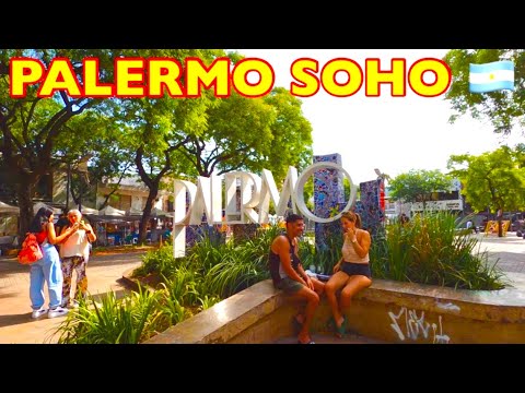 [4K] Buenos Aires Walk - Paseo por Palermo Soho / Plaza Serrano - Buenos Aires - Argentina