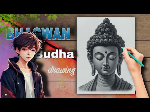 Bhagwan budha sketch drawing. #drawing #art #sketch #bhudha