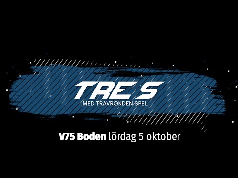 Speltips V75 Boden 5 oktober