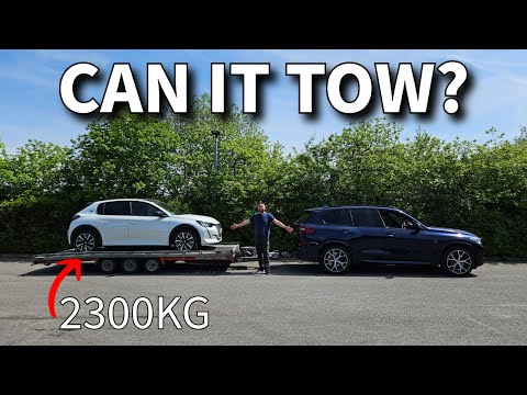 BMW X5 45e (plug-in electric hybrid) towing test.