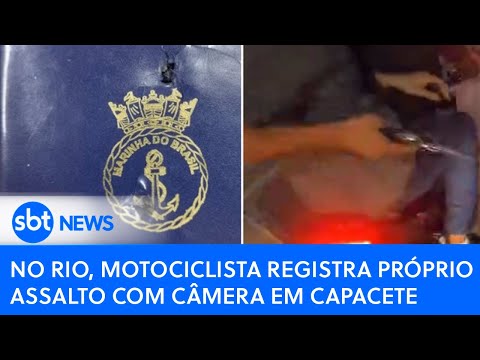 No Rio, motociclista registra próprio assalto com câmera em capacete