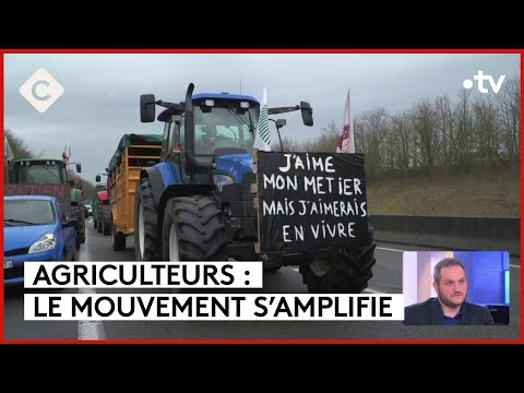 Agriculteurs : la colère se propage en Europe - C à vous - 23/01/2024