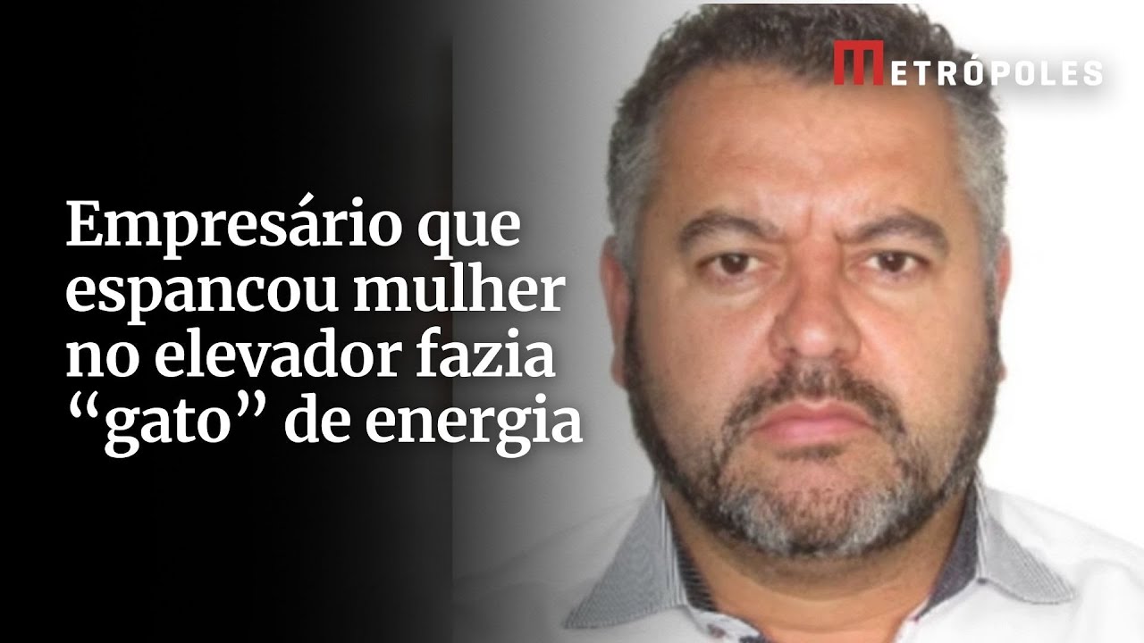 Empresário que espancou mulher no elevador fazia gato de energia