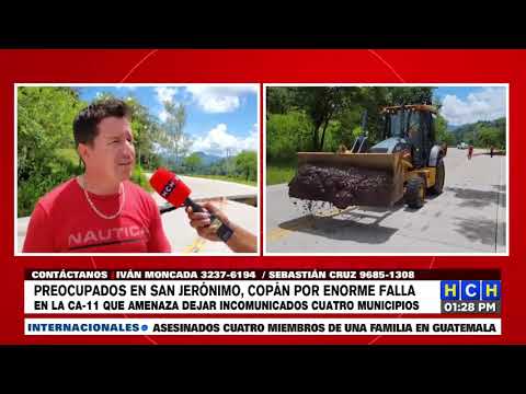 ¡Preocupación! Casi incomunicados varios municipios por socavón en la CA-11, en San Jerónimo, Copán