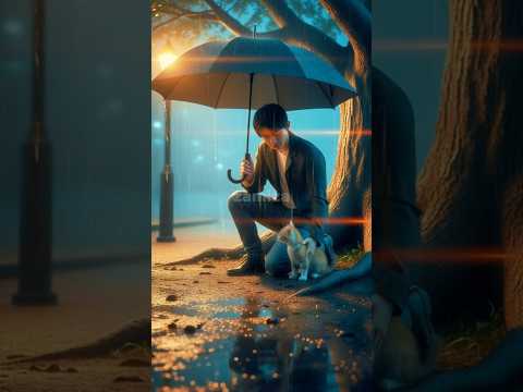 He Shared His Umbrella #demonhunters #jinu #cats #catshorts