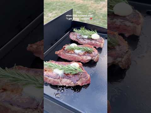 your husband says “I got dinner covered” #steak #dinner #asmrsounds #shorts