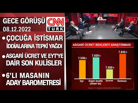 Asgari ücrete dair kulisler, EYT'de son durum 6'lı masanın aday barometresi - Gece Görüşü 08.12.2022