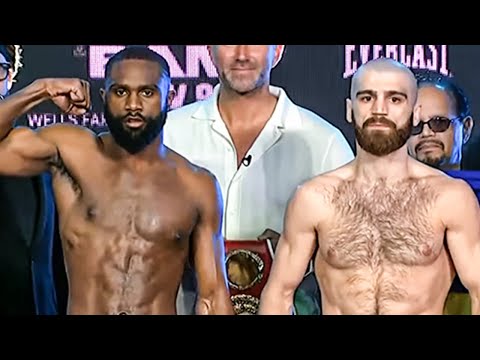 Jaron Ennis vs Karen Chukhadzhian WEIGH-IN, FACE OFF, & FINAL WORDS