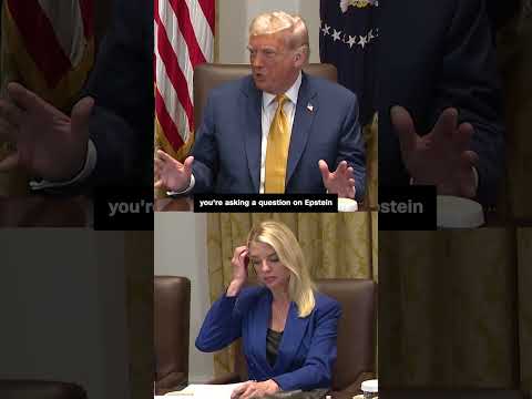 Trump gets upset with reporter who asked about Epstein