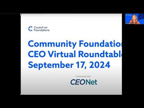 Council & CEONet | Community Foundation CEO Roundtable - September
2024