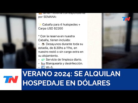VACACIONES 2024: Piden dólares para alquilar en la Costa
