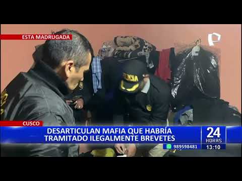 Cusco: PNP desarticula presunta mafia de tramitadores ilegales de brevetes