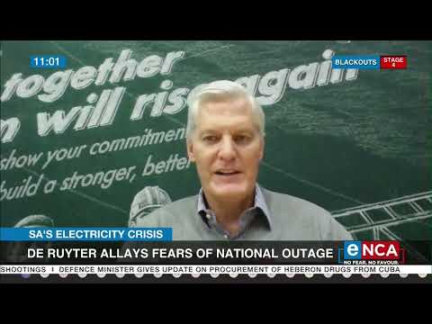 SA's electricity crisis | De Ruyter allays fears of national outage