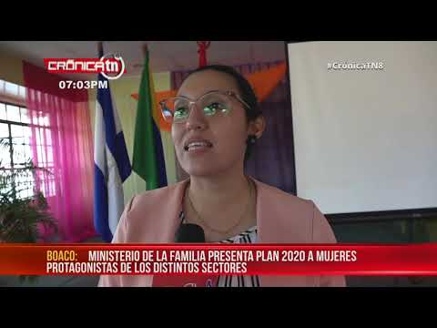 Ministerio de la Mujer presenta plan de acción 2020 en Boaco – Nicaragua