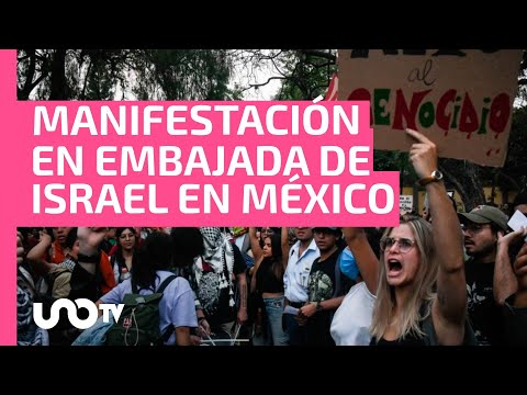 Se manifiestan contra la guerra frente a embajada de Israel en México