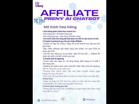 🚀 Kiếm tiền dễ dàng cùng Affiliate Preny AI Chatbot #preny #chatgpt #chatbotbanhang