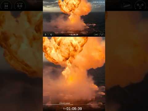 SpaceX Booster Lands in Fiery Ocean Crash