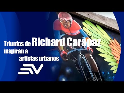 Triunfos de Richard Carapaz inspiran a artistas urbanos
