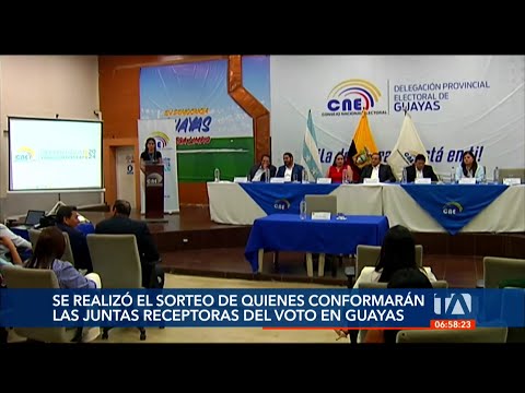 Se realizó el sorteo de quienes conformarán las juntas receptoras del voto en Guayas