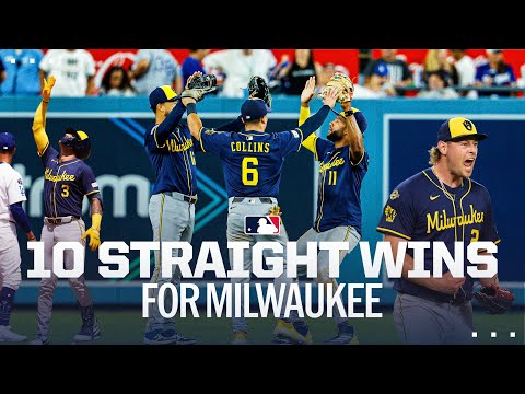 The Milwaukee Brewers win 10 IN A ROW! | Best moments from their winning streak!