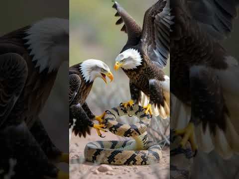 #wildlife #shorts #shortsfeed Egale fighting for snake