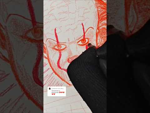 drawing penny wise 2025 #Pennywise2025 #HorrorArt #Shorts