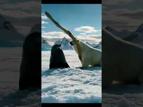 When a Seal and Polar Bear Play Tug-of-War and the Stick Fights Back! 🦭🐻❄️😂