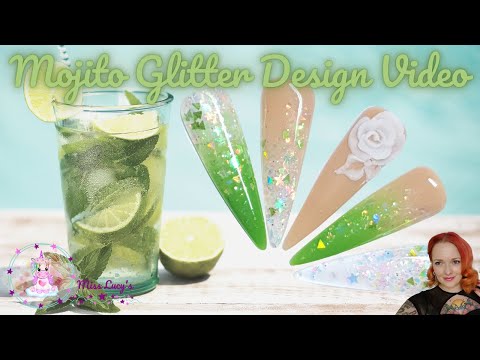 Mojito Design - 3d Acrylic Flower - Miss Lucy's Boutique Glitter Subs - June 2021