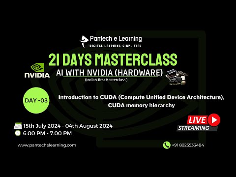 Day 03 - Introduction to CUDA (Compute Unified Device Architecture), CUDA memory hierarchy