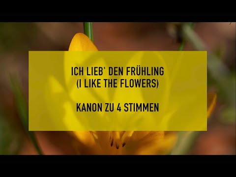 Ich lieb den Frühling (I like the flowers) 🌺 🌸 💐 🌼 Kanon zu 4 Stimmen als Virtueller Chor