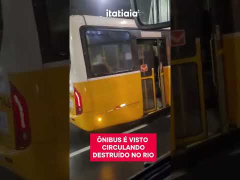 ÔNIBUS É FLAGRADO CIRCULANDO COMPLETAMENTE DESTRUÍDO NO RIO