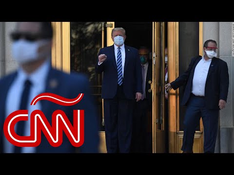 Trump sale del hospital luego de estar internado tres días por covid-19