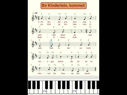 Ihr Kinderlein, kommet / Text und Noten / #Shorts