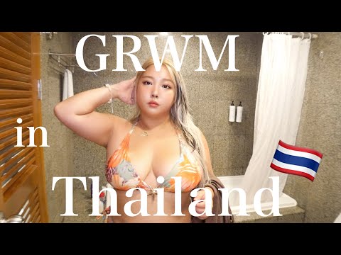 GRWM in Thailand🇹🇭 ホテルのプール行く🏖️タイで買ったコスメ優秀すぎ!