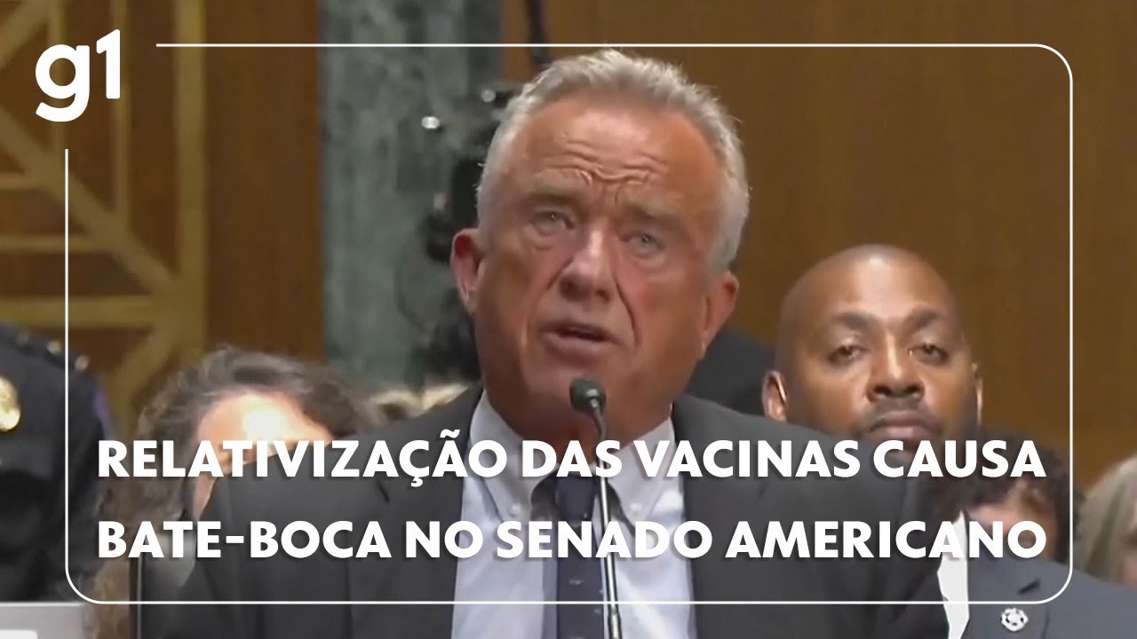 Jornal da Globo Senado dos EUA tem bate boca após Secretário da Saúde relativizar vacinas