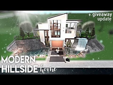 Roblox | Bloxburg | Modern Hillside Home + giveaway update