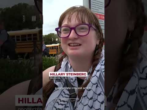 Pro-Palestine protesters demonstrate outside Ed Sheeran concert | AJ #shorts