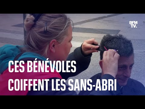 À Lyon, des coiffeurs bénévoles coupent gratuitement les cheveux à des sans-abri