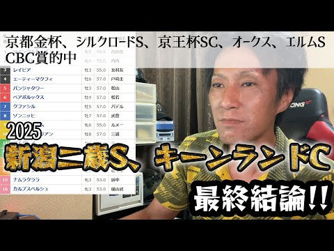 キーンランドカップ、新潟2歳ステークス2025　最終結論！