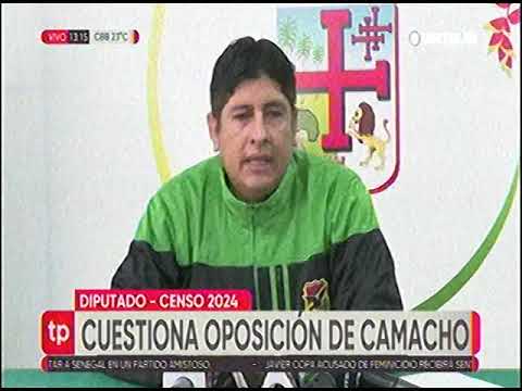 20092022   ROLANDO CUELLAR   DIPÙTADO DEL MAS CUESTIONA OPOSICION DE CAMACHO AL CENSO 2024    UNITEL