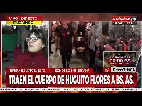 Los restos de Huguito Flores serán trasladados a Buenos Aires
