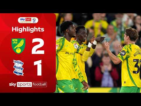 Schwartau scores SCREAMER as Norwich hold on for win! 🔥 | Norwich 2-1 Birmingham | EFL Highlights