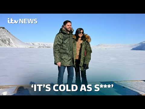 'It's cold as s***' - US Vice-President arrives in Greenland | ITV News