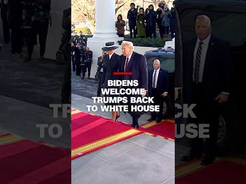 Bidens welcome Trumps back to the White House