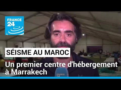 Séisme au Maroc : un premier centre d'hébergement ouvre dans un stade de foot de Marrakech